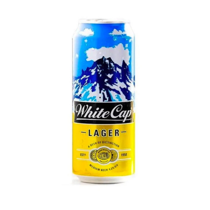 White Cap Lager Can 500ml